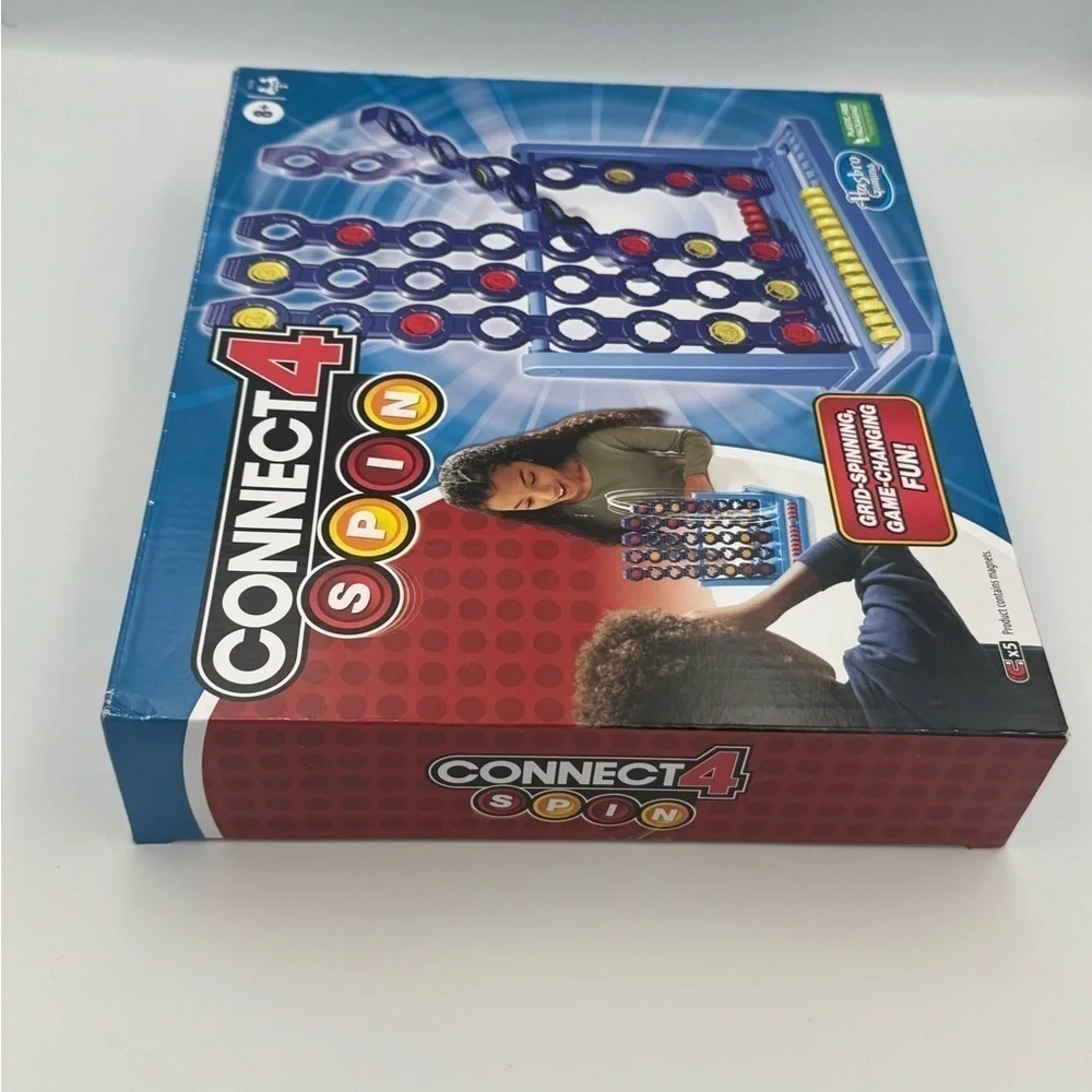 Hasbro Connect 4 Spin Game, Features Spinning Connect 4 Grid, Game for 2 Player